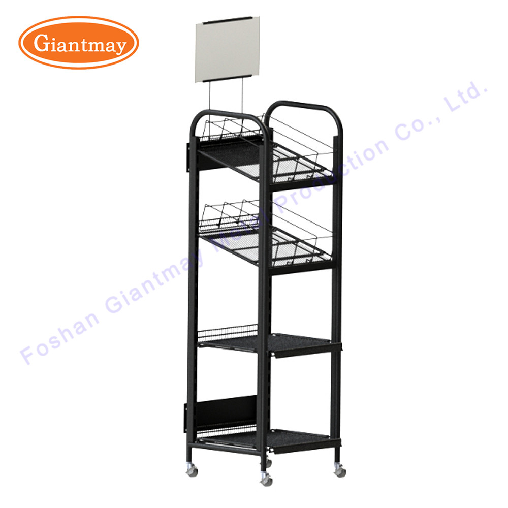 Beverage Display Energy Drink Stand Shelf Metal Basket