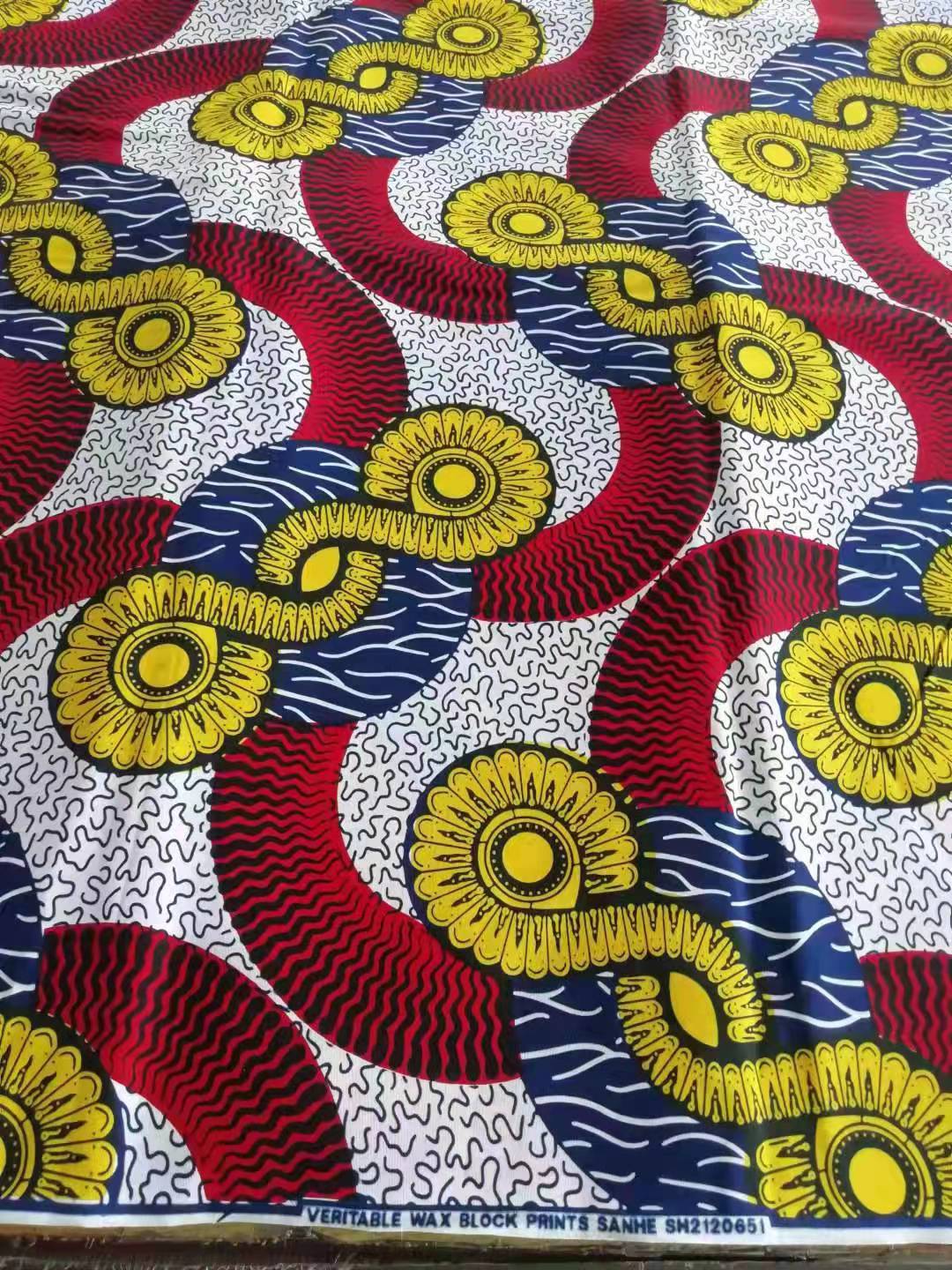 135gsm Real Wax Fabric African Wax Prints Water Resistant and for Fashionable Apparel
