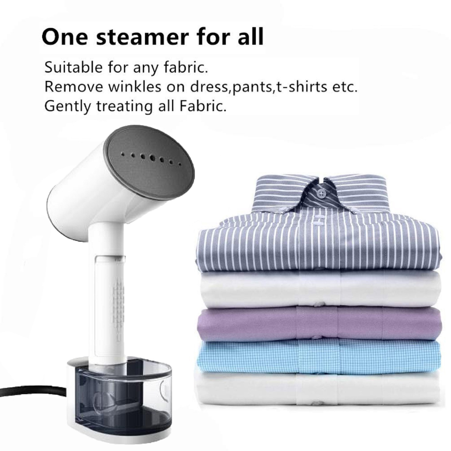 Powerful 2000W Vertical Handy Garment Steamer with ABS Material and Lock Steam Switch