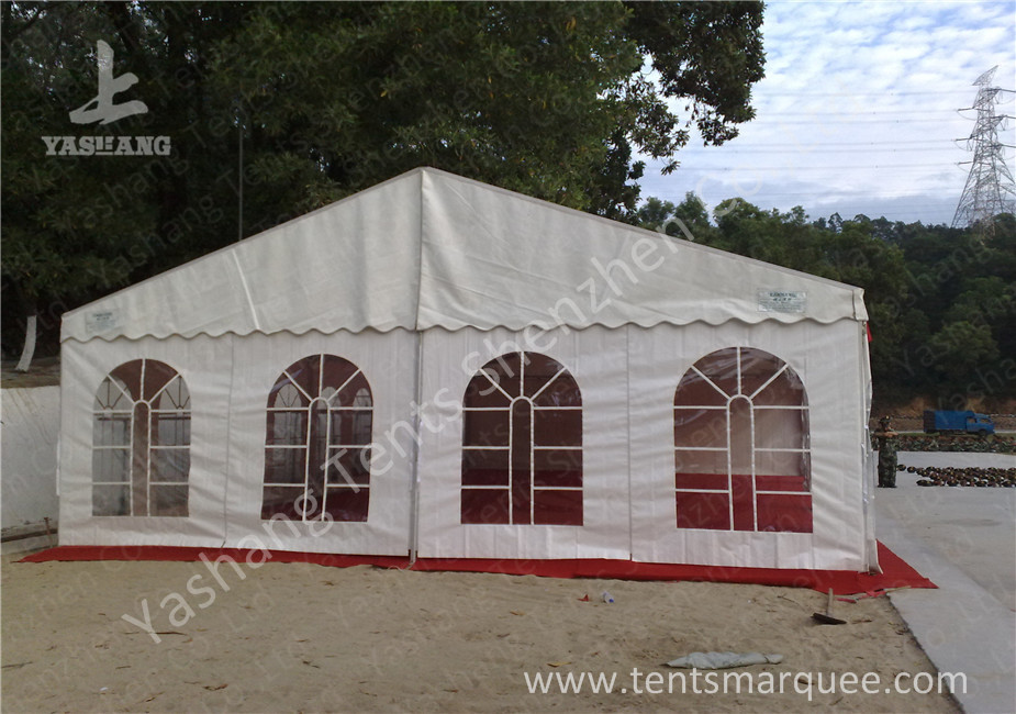 50 Seater Clear Span Fabric Structures Reusable Sunshade Shelter 6X15M