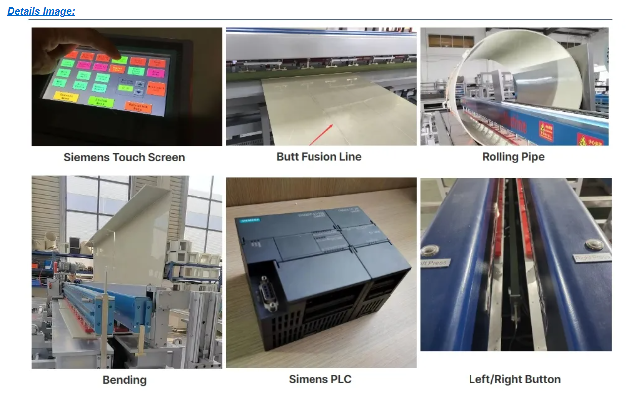 Plastic Polyproylene Sheet Welding And Bending Machine With Round Welding Function