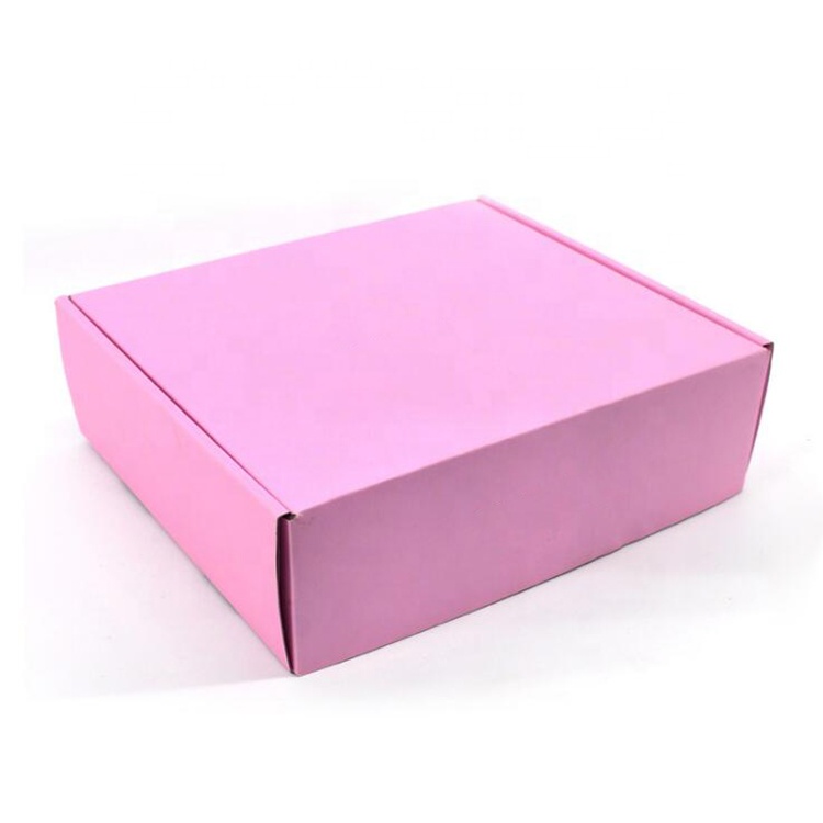 Unique Corrugated Moving Boxes Custom Logo Cardboard Material Pink Color