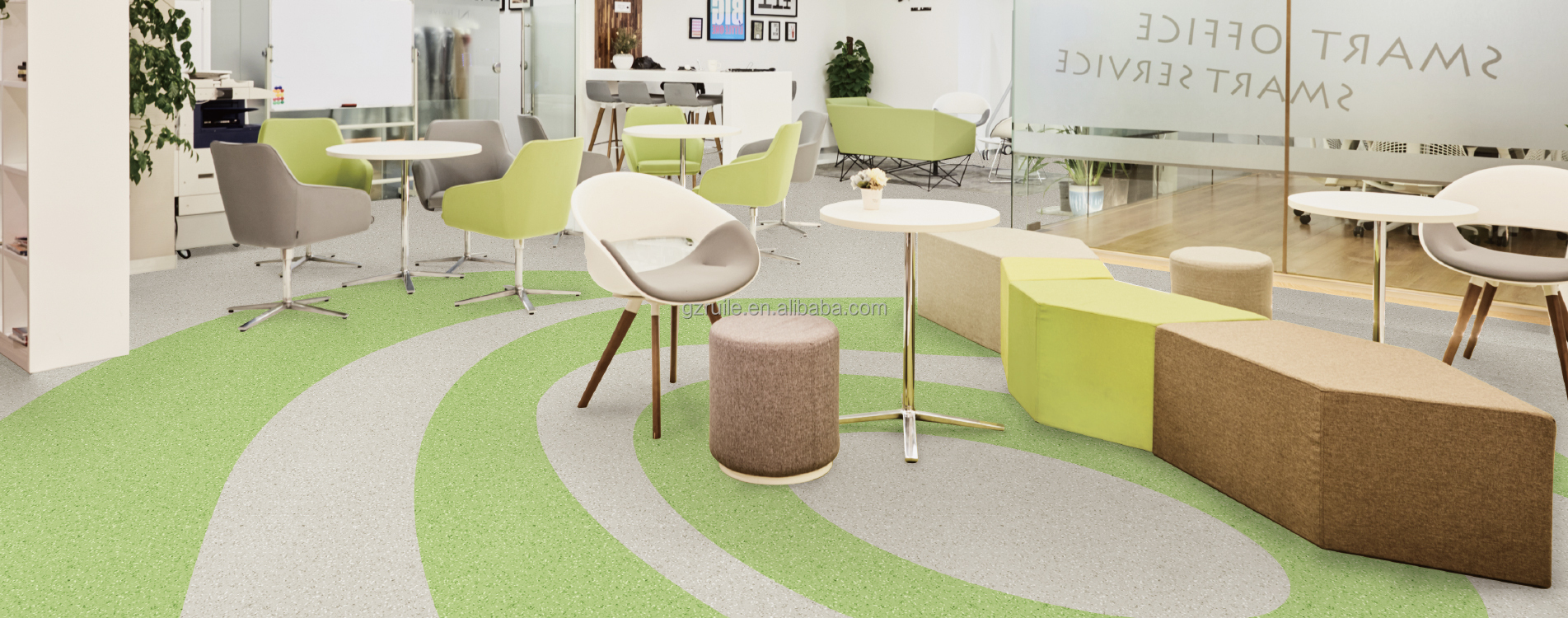 Glitter Linoleum Heterogeneous Flooring 20m Roll PVC Heterogeneous Vinyl Sheet
