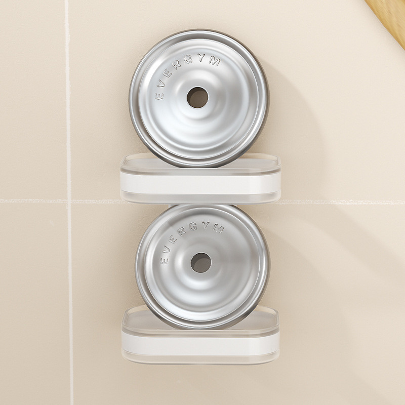 No Drilling Strong Adhesive Plastic Shower Caddy Soap Holder for Bathroom and Kitchen