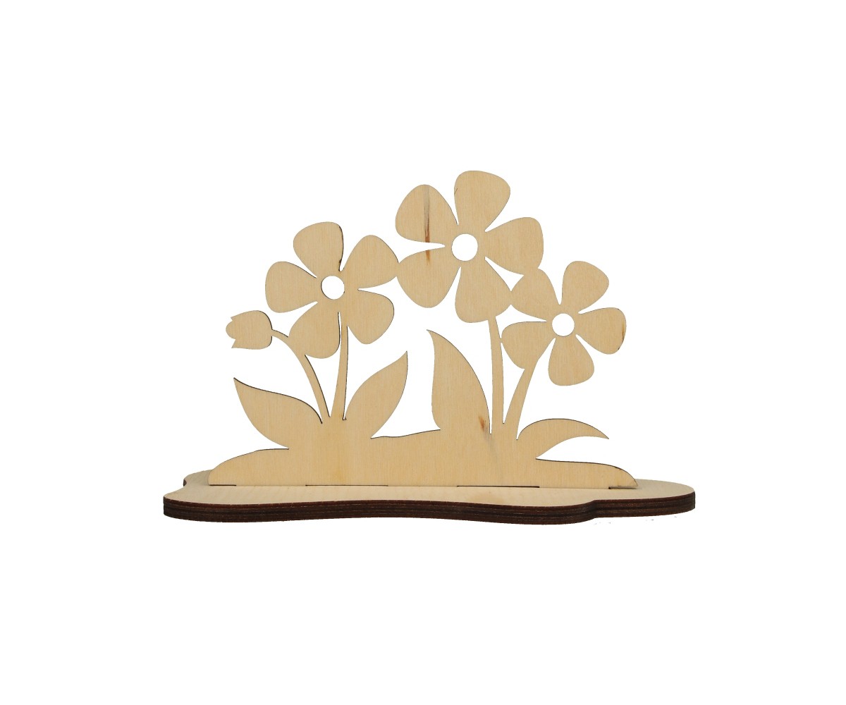 Unfinished Cutting Nordic Style Wood Flower Shapes Ornaments Craft Easter Wood Desktop Decorations