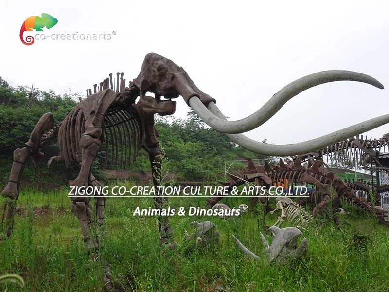 weather reistance Real Size Replica Animal Skeletons Mammuthus Model