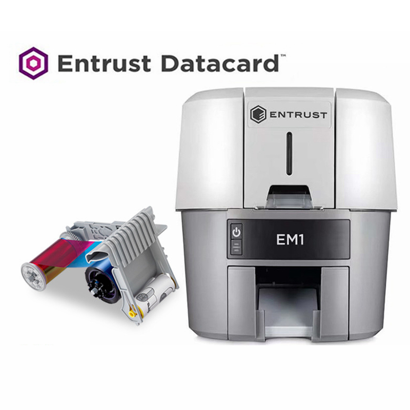 1- Entrust DATACARD Sig ma EM1 Direct to Card Thermal Printer Fast Printing Speed