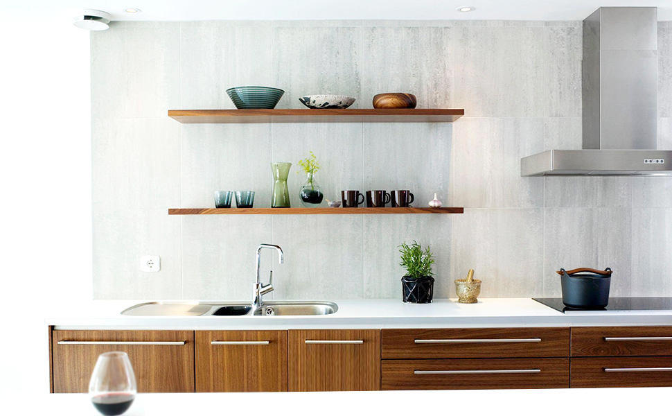 Black or White T-Shaped Steel Floating Shelf Brackets Ideal for Wall Mounted Furniture