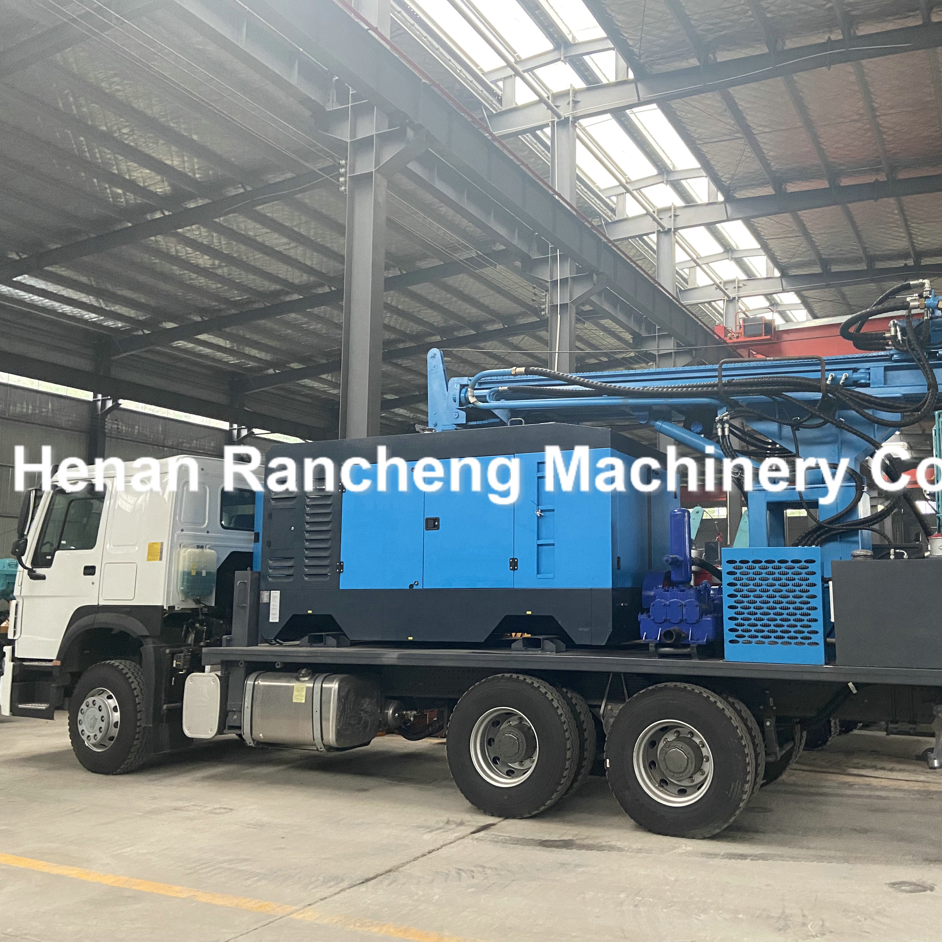 350m Deep Rock Borehole Drilling Rig Truck Mounted Water Well Machine
