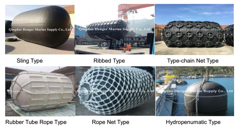 Passed ISO Marine Barge Pneumatic Rubber Fender Offshore Chain Tyre Type