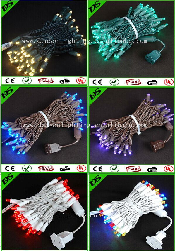 Wide Angle (5MM) YELLOW LED CHRISTMAS LIGHTS