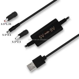 5V to 9V 12V Step Up Cable USB to DC Converter for Router Camera