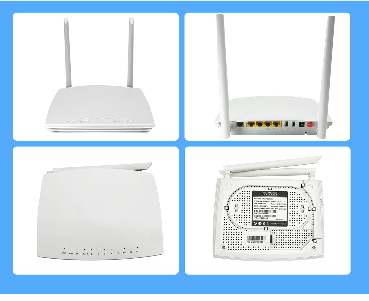 AC Wifi GPON ONU 1GE 3FE 1POTS 2.4G 5G Dual Band ONT For FTTH FTTB FTTX Network