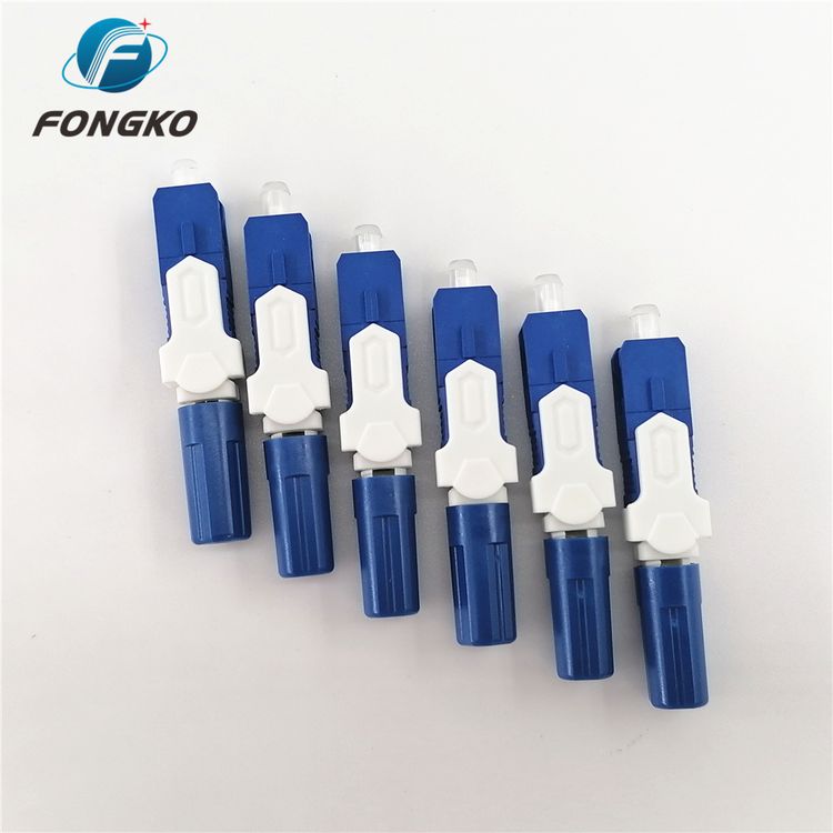 FONGKO Splice SC APC Fast Connector , Hot Melt Fiber Optic Quick Connector