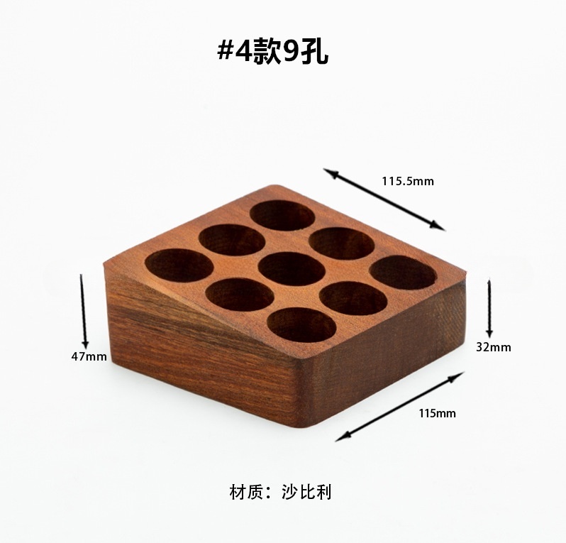 Hot Selling Bamboo Lipstick Organizer Case Stand Customize Cosmetic Finishing Box Wood Essential Oil Holder