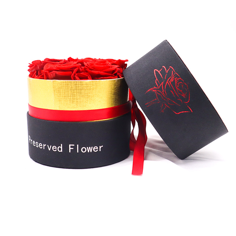 Beautiful Color Favor Gift Boxes , Eternal Love Preserved Flowers In A Box