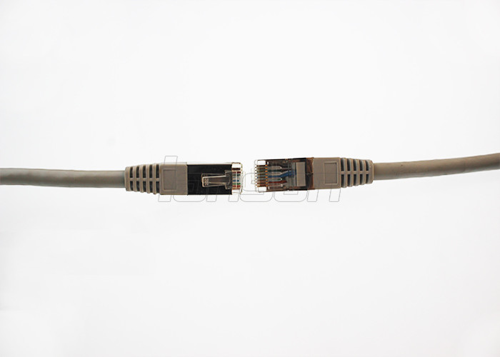 Round SSTP Cat6A Patch Cord LSZH 1m RJ45 Connector 568B Pure Copper Standred