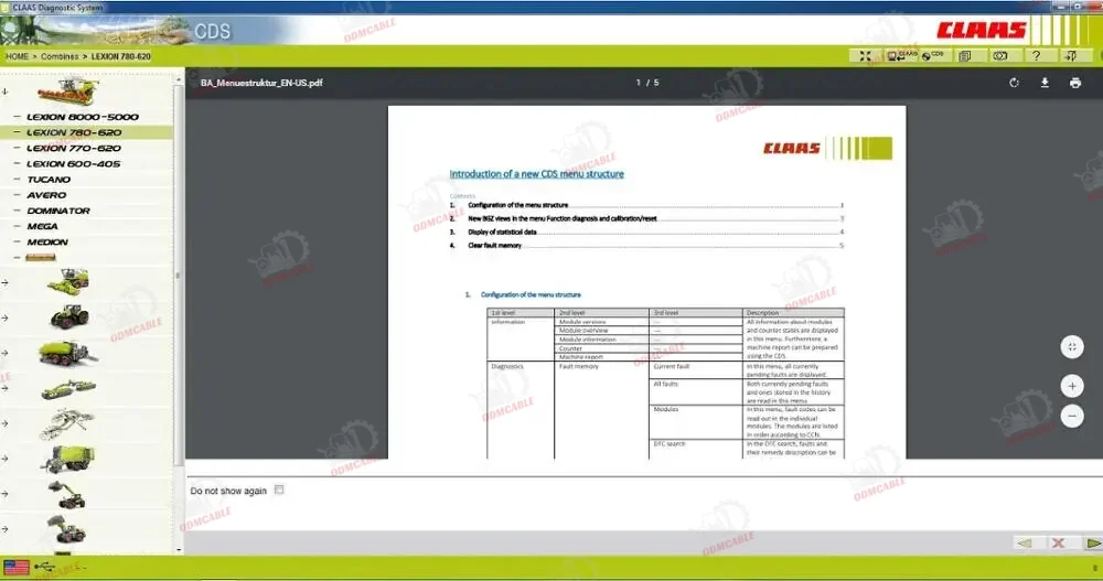 Interface 2024 MetaDiag CLASS CANBUS Agriculture Construction Truck Tractor For CLASS Diagnostic Tool+CF53 Laptop