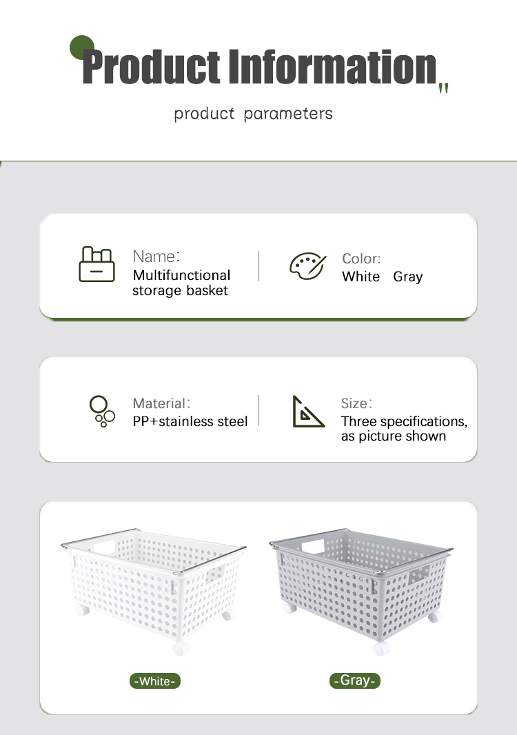 46*35cm 3 Tier Washing Basket White Plastic Laundry Hamper Home Use