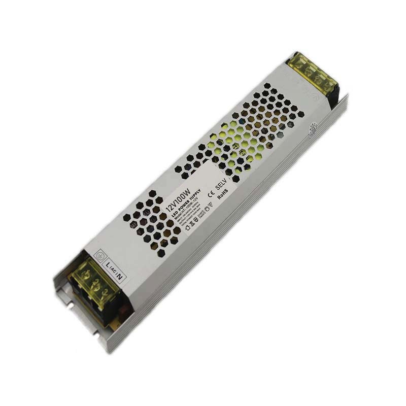 12v 100w Ultra Slim power supply IP20 LED transformer Adapter for LED Light