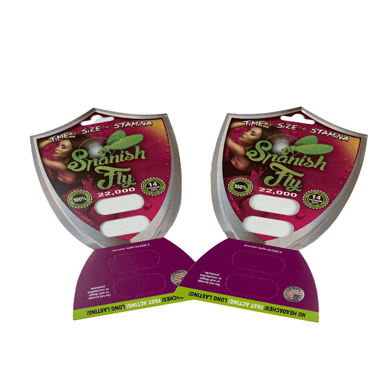 3D Sex Pill Blister Card Packaging For 1/2 Capsule Ventricular 3D Card Display Boxes