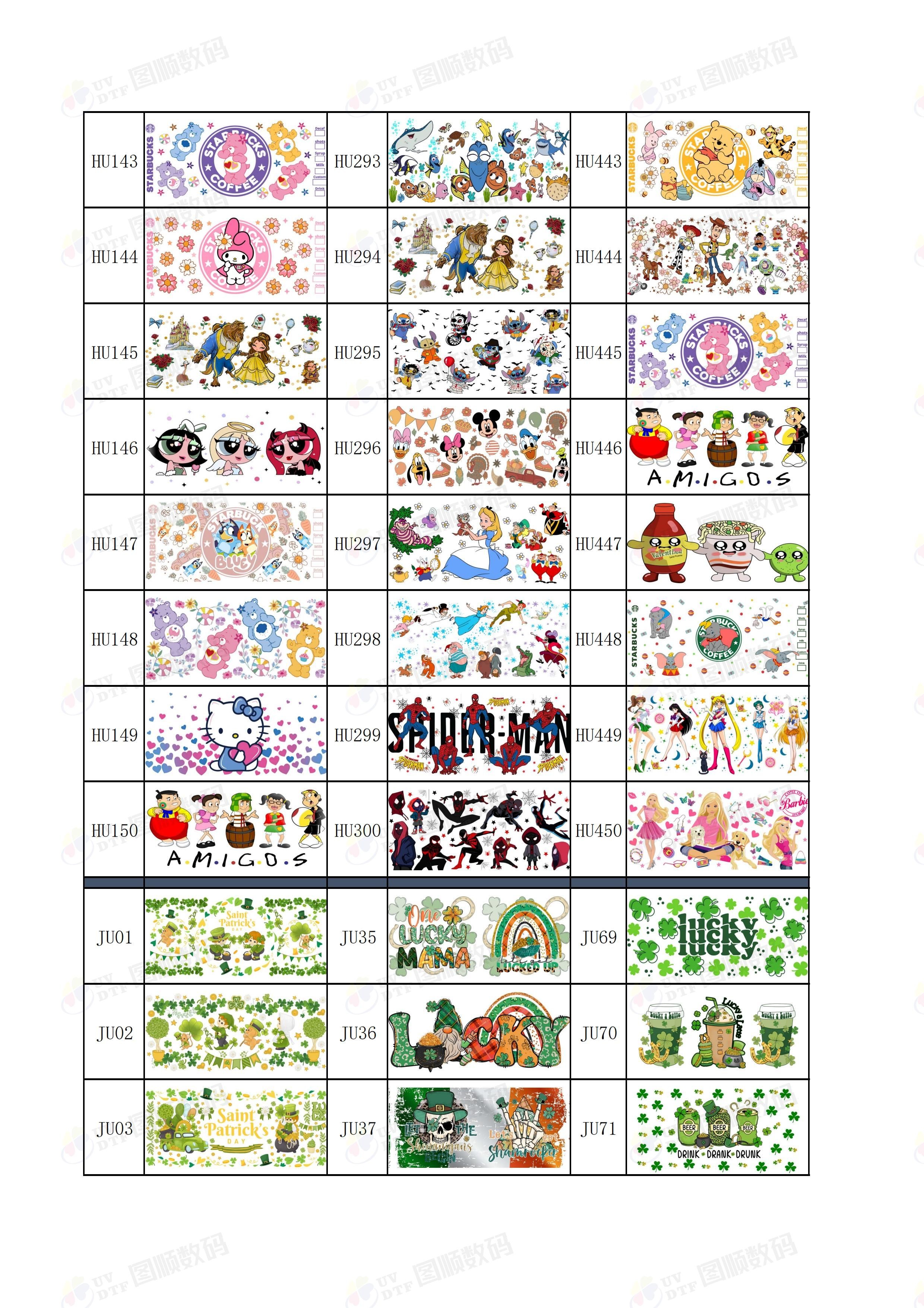 DIY 0.1mm Removeable Adhesive UV DTF Transfer Film Sticker Wraps OEM
