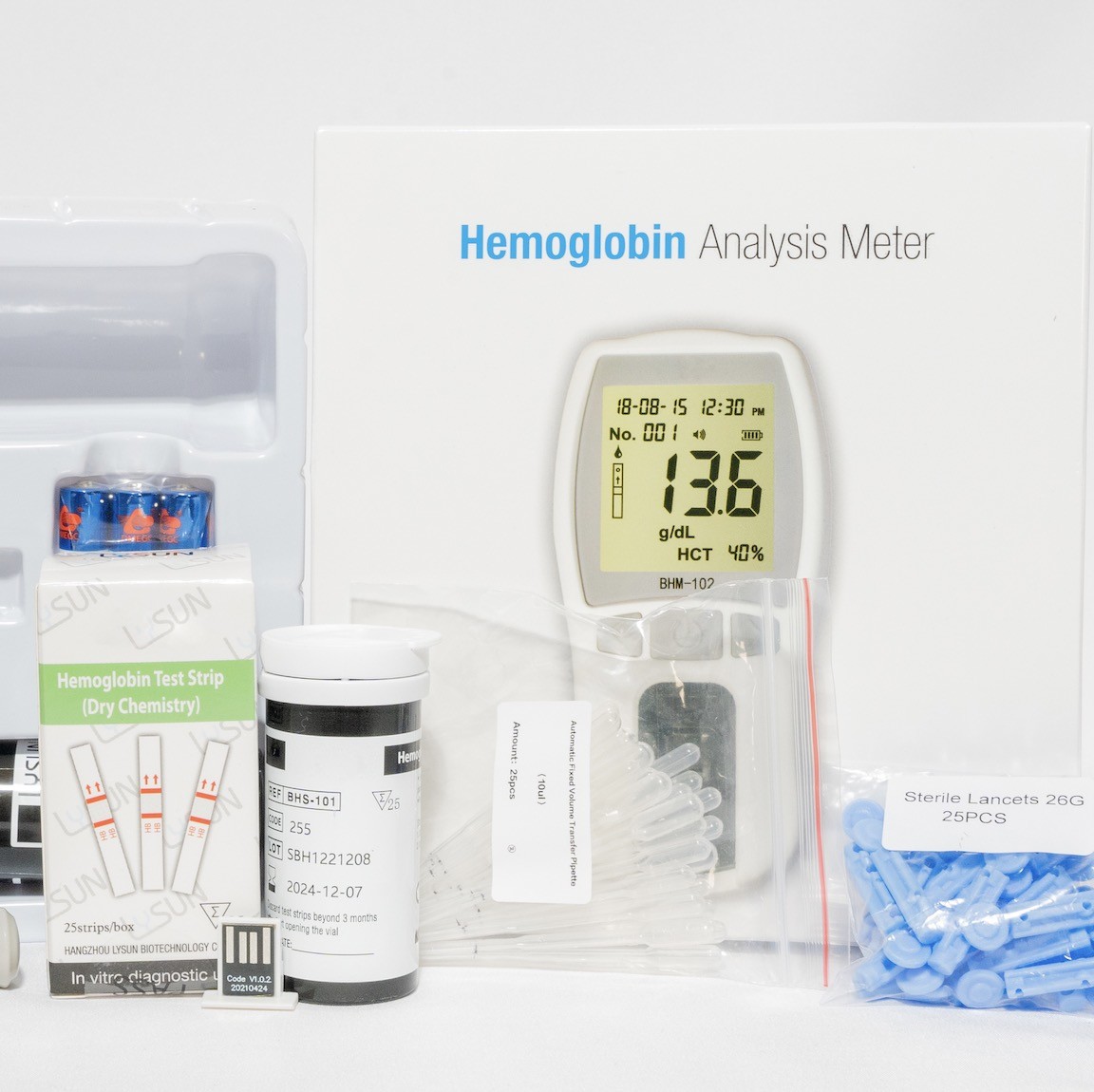 1200mAh Hemoglobin Tester HCT Analyzer With User-Friendly Interface BHM-101