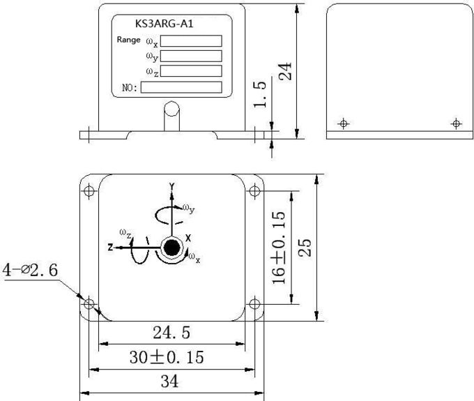Precision Gyroscope Sensor Low Noise Angular Rate Sensor 20000g