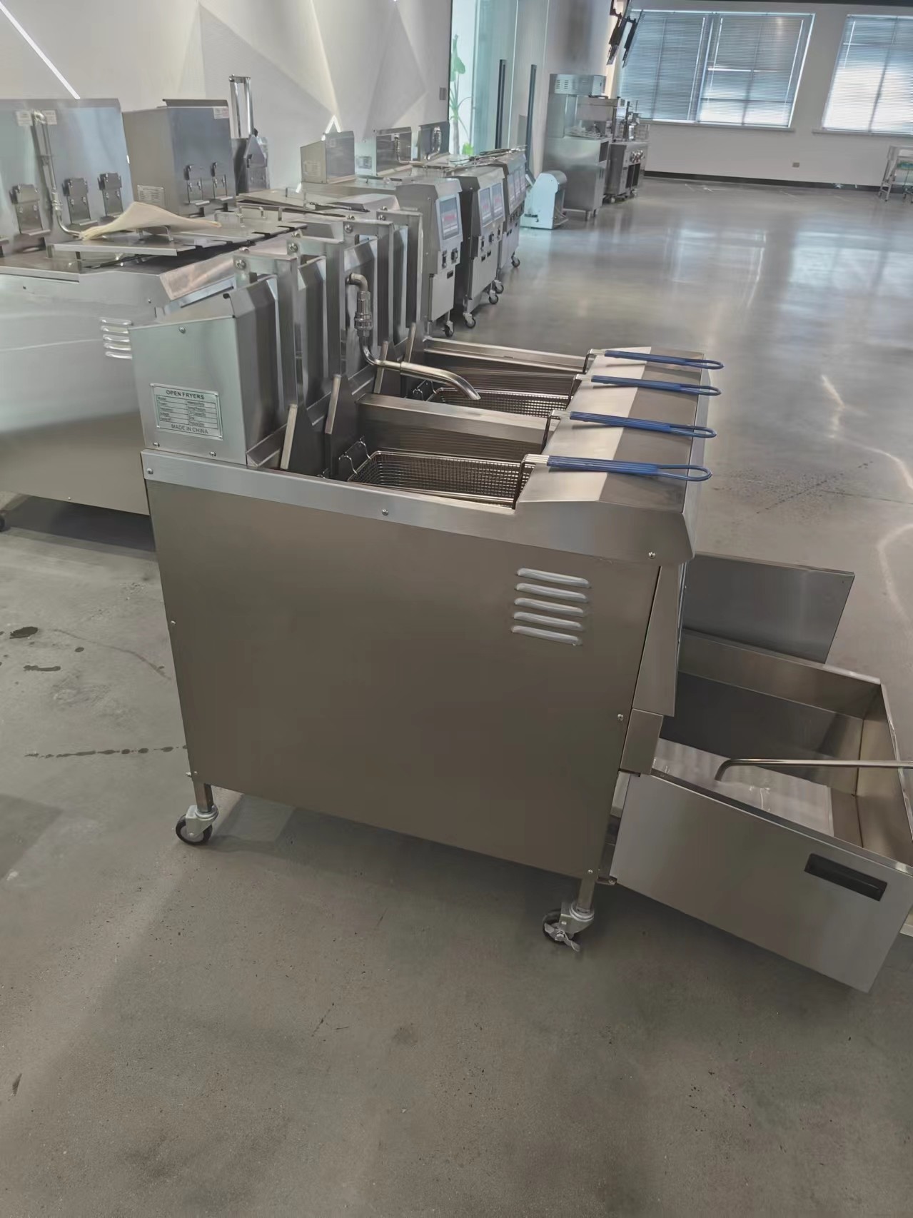 304SUS Gas Chips Commercial Open Deep Oil Fryer