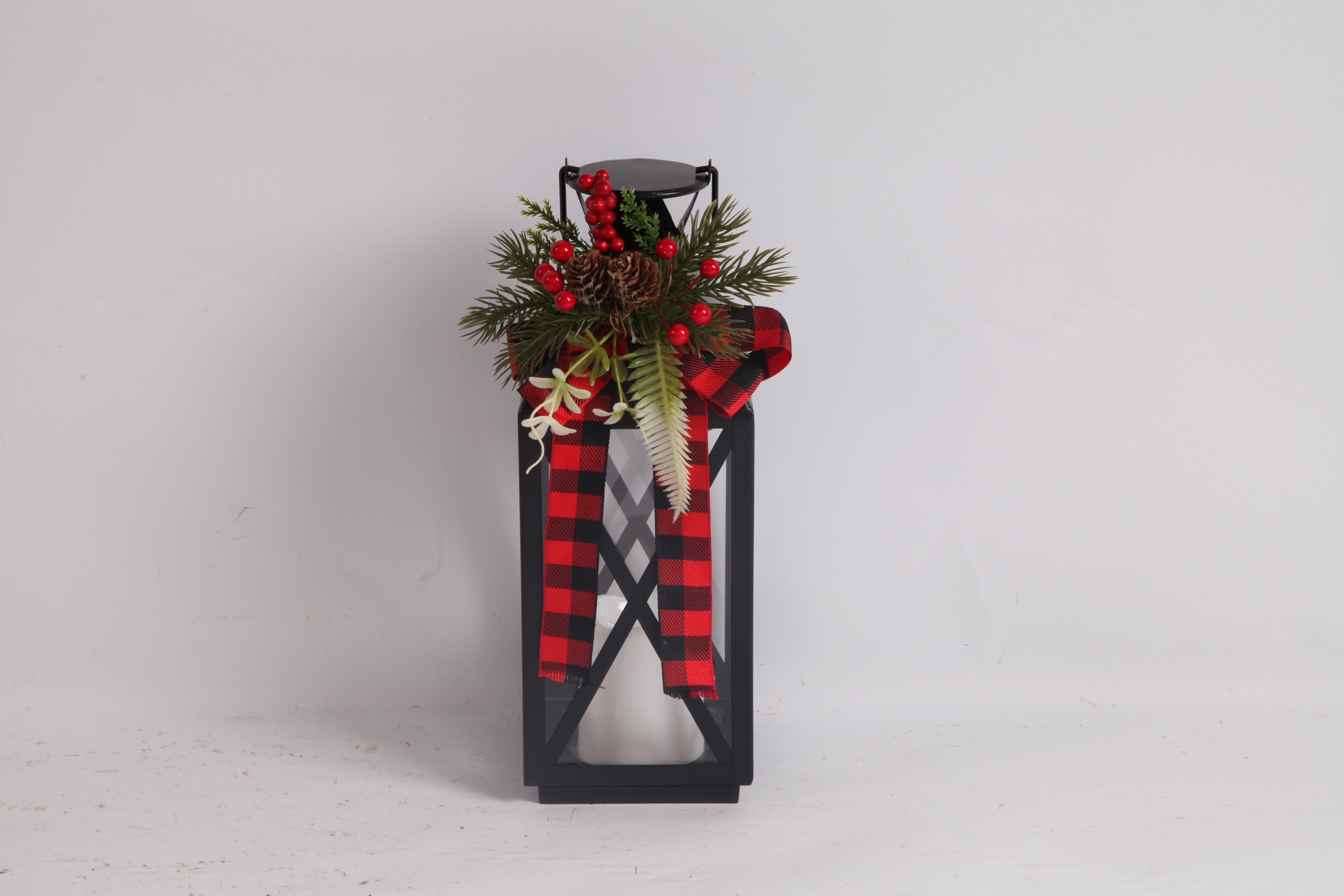 Christmas Lanterns Indoor Outdoor Metal Decorations Electronic Candles