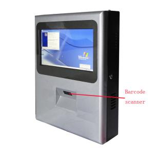 Wallmount Interactive IR Touchscreen Kiosk with QR code and Bar Code Reader and