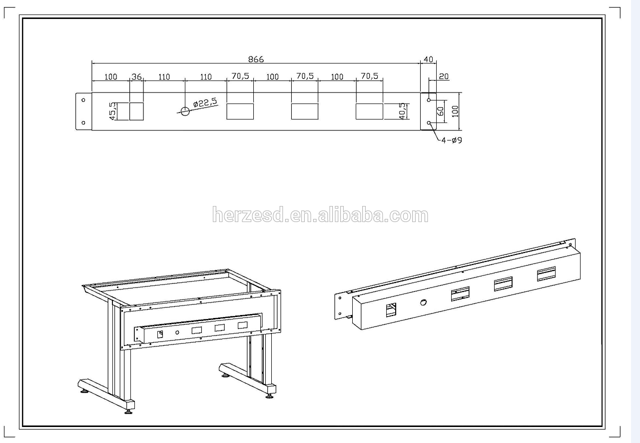 Workshop 500kg Bearing EN61340 Anti Fire ESD Safe Workbench
