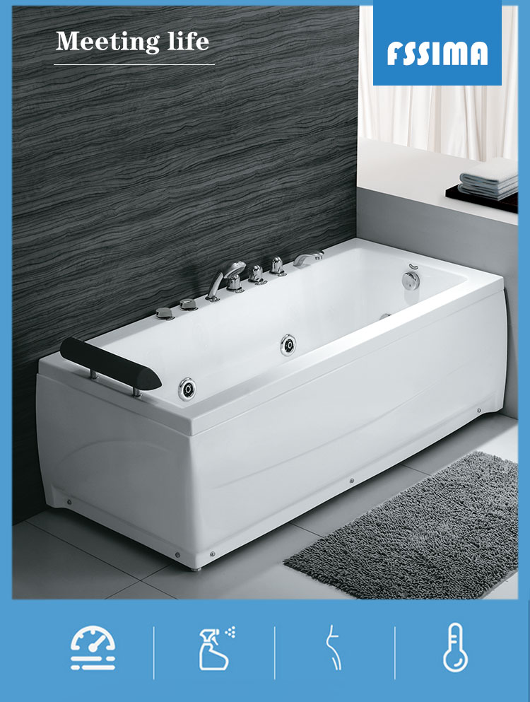5 Foot Acrylic Air Jet Whirlpool Bathtubs 60 X 30 60 X 32 60 X 36