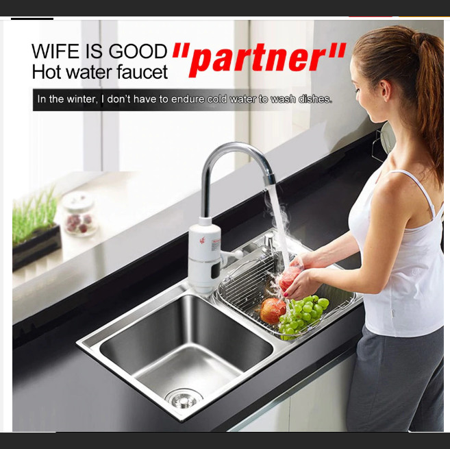 Safe Hot Water Digital Control Electric Faucet 3000 Watt RoHs