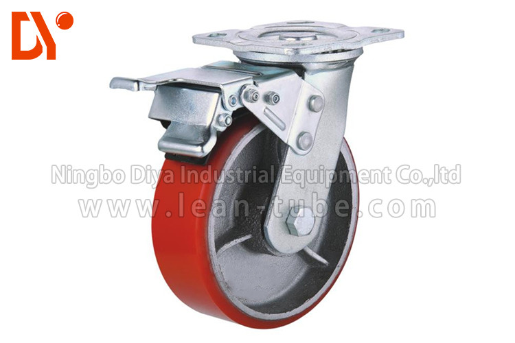 Polyurethane Industrial Caster Wheels Heavy Duty Directional Style Customized Color