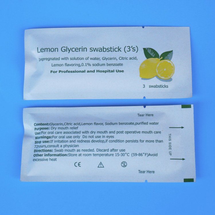 White Medical Foam CHG Swabsticks Disinfection Individually Packaged