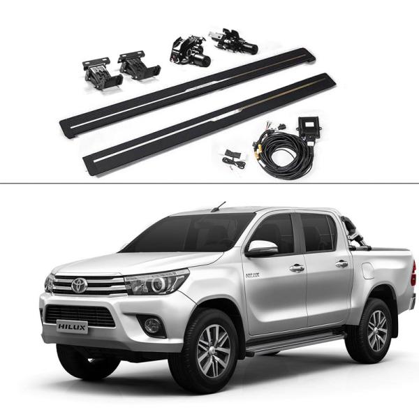 Quality Hilux Vigo Foldable Running Boards Aluminum Alloy Hilux Side Step Waterproof 100% for sale