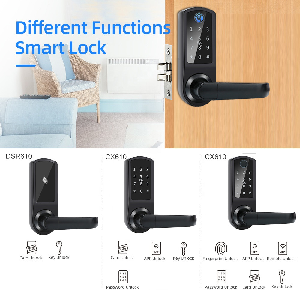 Keypad Biometric Fingerprint Door Lock 120mm Thickness With App