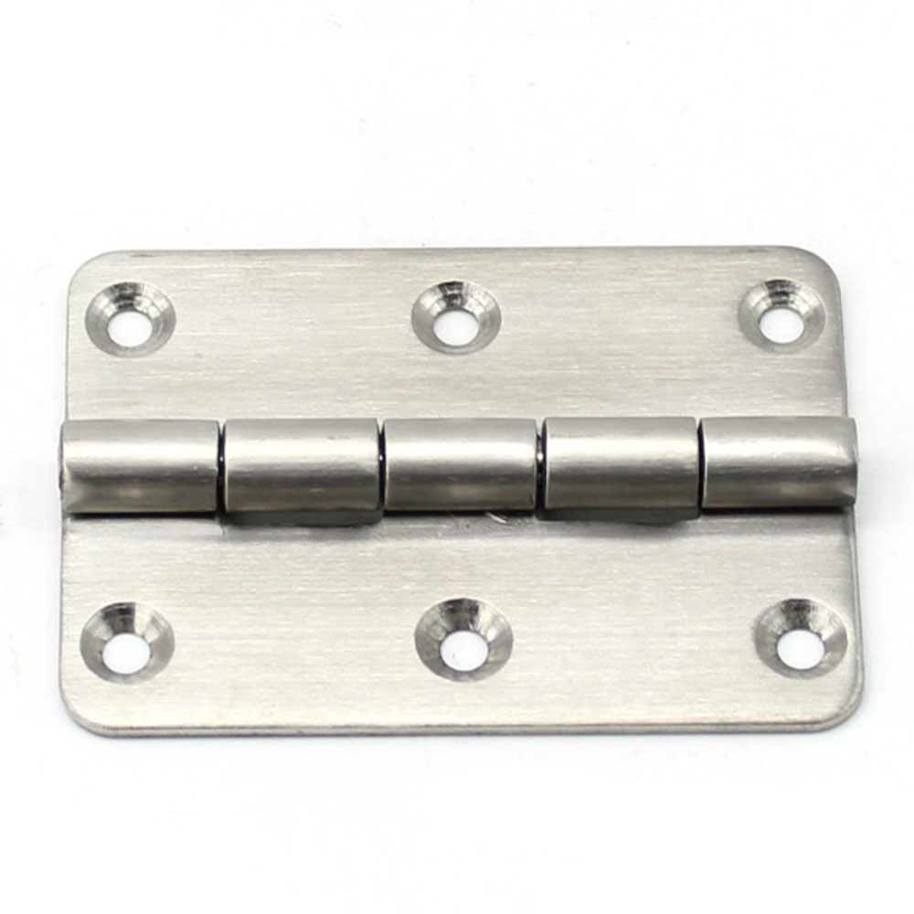 Silver Stainless Steel Closet Door Folding Butt Hinges for Home Furniture Hardware