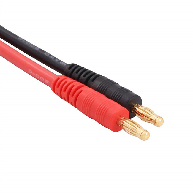 XT60 Male RC Charger Cable 4mm Banana Plug To 6X Silicone Material