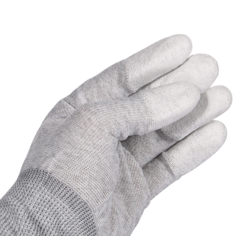 10e6 Ohm Carbon Fiber Electrostatic Discharge ESD Dotted Safe Gloves