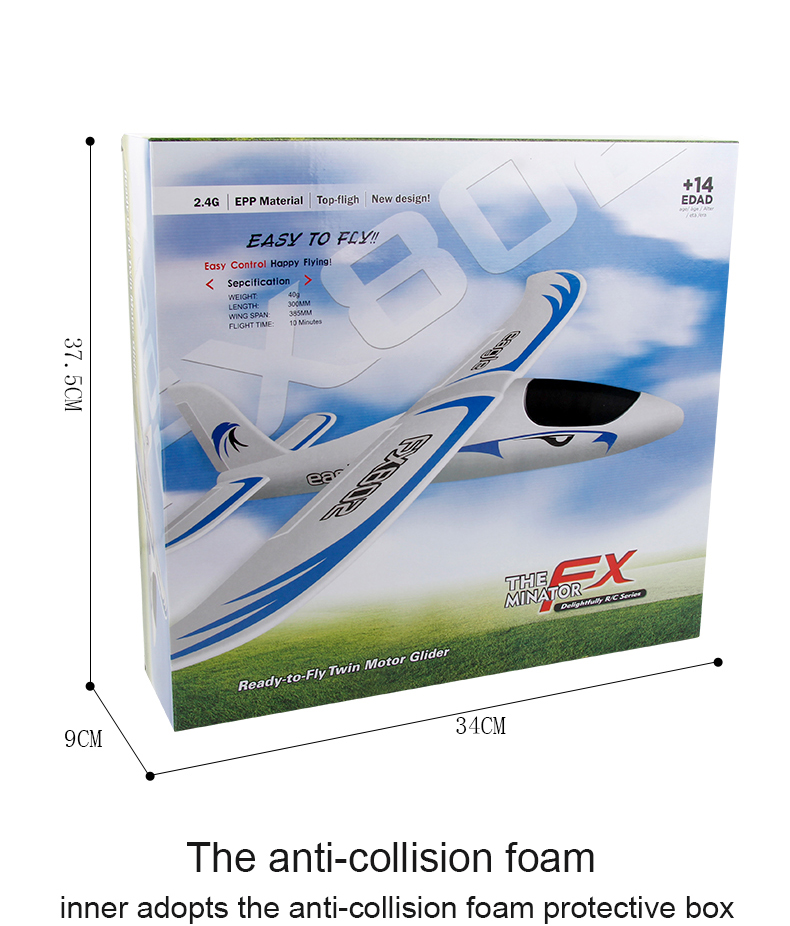 Foam Throwing Plane Airplane Toys Fx802 RC Eagle Glider Aircraft with Automatic Balance and Anti-collision Function