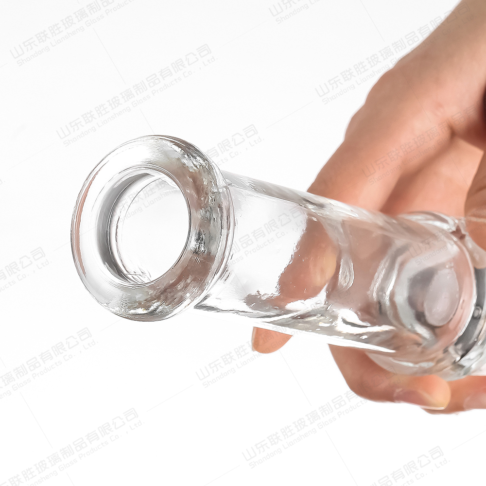 750ml 700ml 500ml 375ml Tower Shape Long Neck Glass Bottle for Whiskey Vodka Spirits