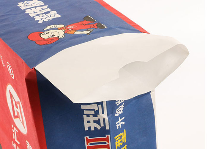 Construction Flat Bottom Paper Bags Cement Paper Packaging Bag Non Slip Easy To Carry