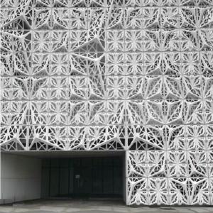 3D Triangle Perforated Metal Wall Cladding Decor Aluminium Panel Facade