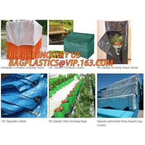 Waste Disposal Dumpster, Open Top Roll Off Drawstring Container Liners, Dumpster