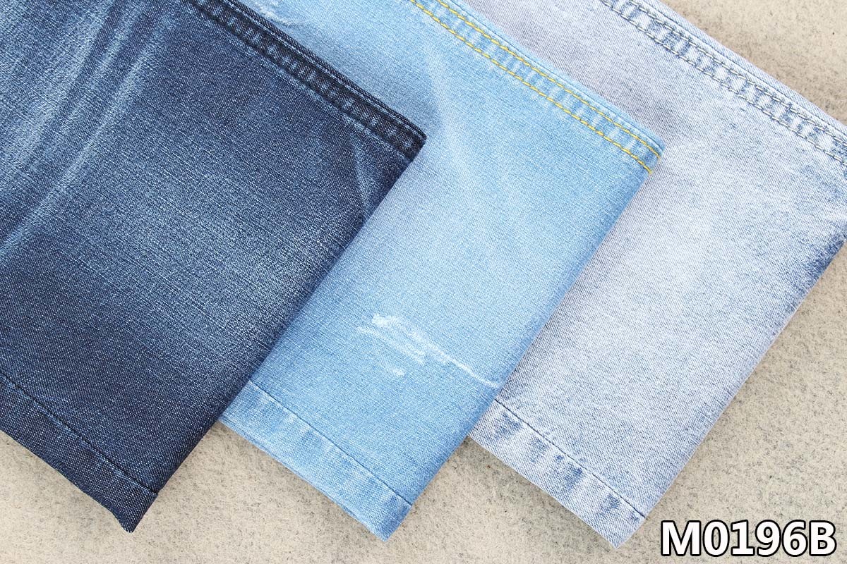 16S Tencel Soft Stretch Denim Fabric Light Weight With Warp Slub