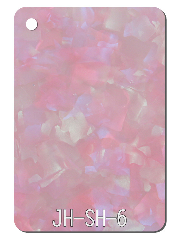 Shell Pink 2.5mm-15mm Texture Design Acrylic Sheet For Cabinet Doors