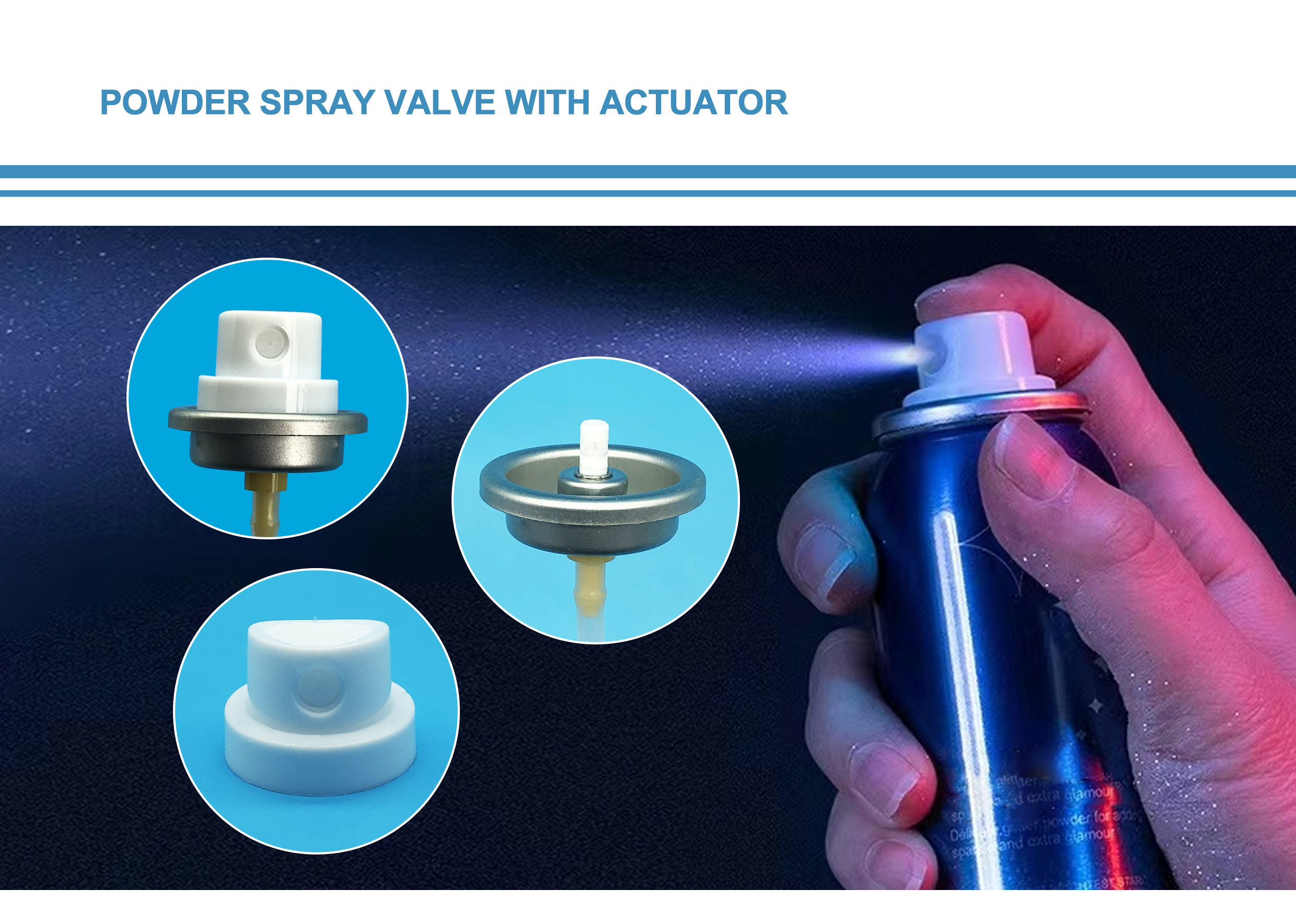 Compact Powder Spray Valve for Travel with Portable Design