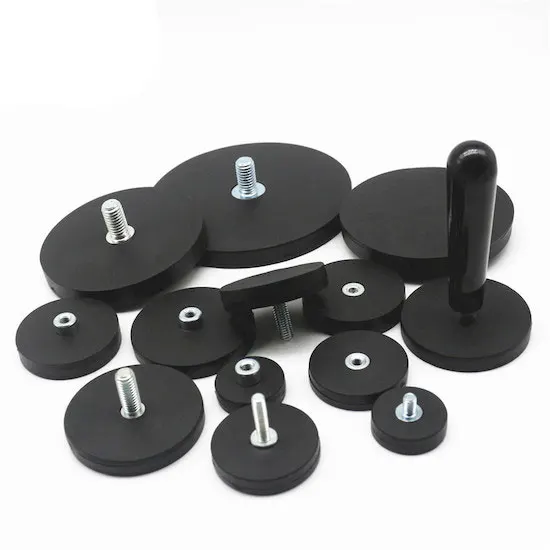 Industrial Magnet Powerful Rubber Coated Pot Magnet With Attractive Magnetic Strength